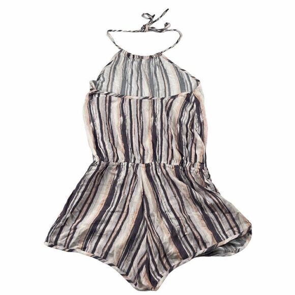 Lulus Beach Bound Blush Print Halter Romper - Picture 3 of 10